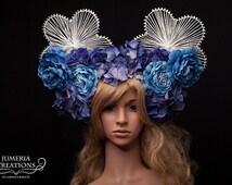 SALE**** Ready to Ship beautiful Wedding Headpiece <b>Angel blue</b> Flowers <b>...</b> - il_214x170.649340625_pf56