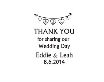 Wedding Thank you stamp custom Wedding stamp monogram stamps