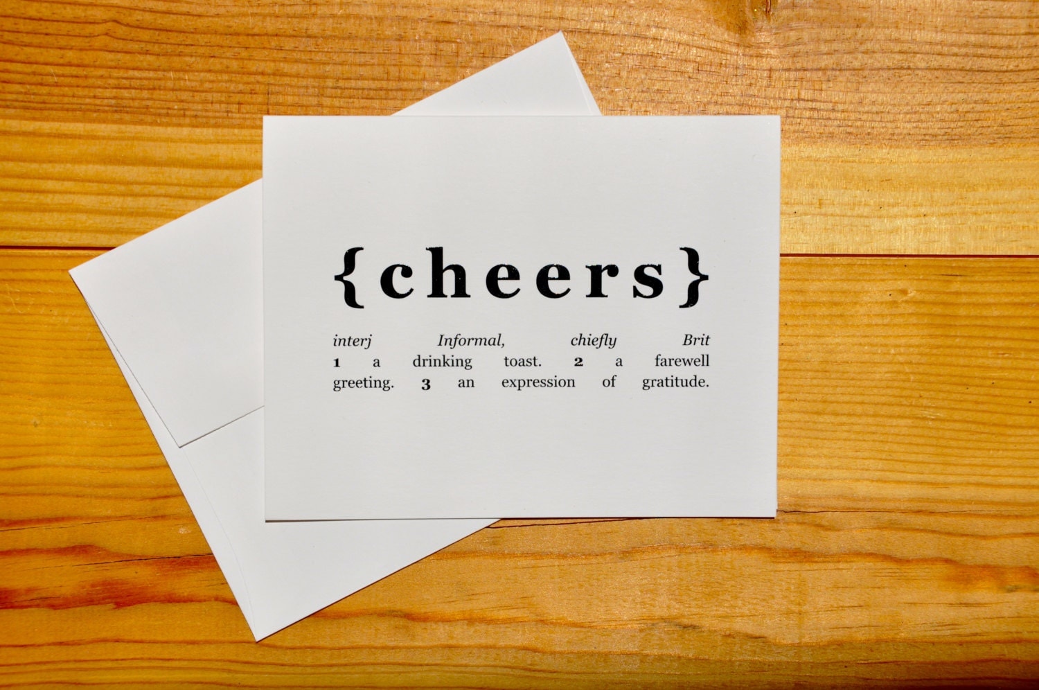 definition of cheers greeting card by RaiseYourGlassGreets on Etsy