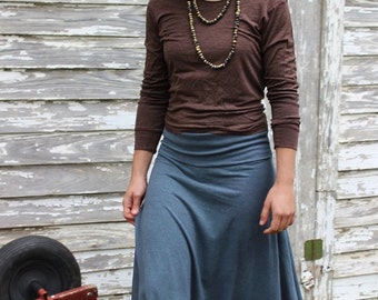 Long Harvest Skirt / Organic Cotton and Hemp
