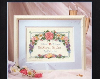 One Heart, Wedding Cross Stitch Sampler Booklet in good condition ...