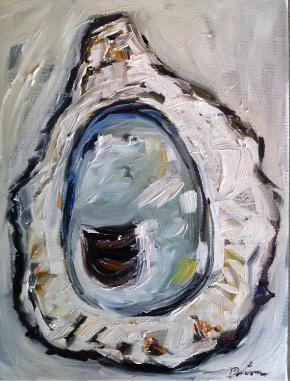 Items Similar To Oyster Painting On Canvas On Etsy   Il 570xN.599703545 Bfxc 