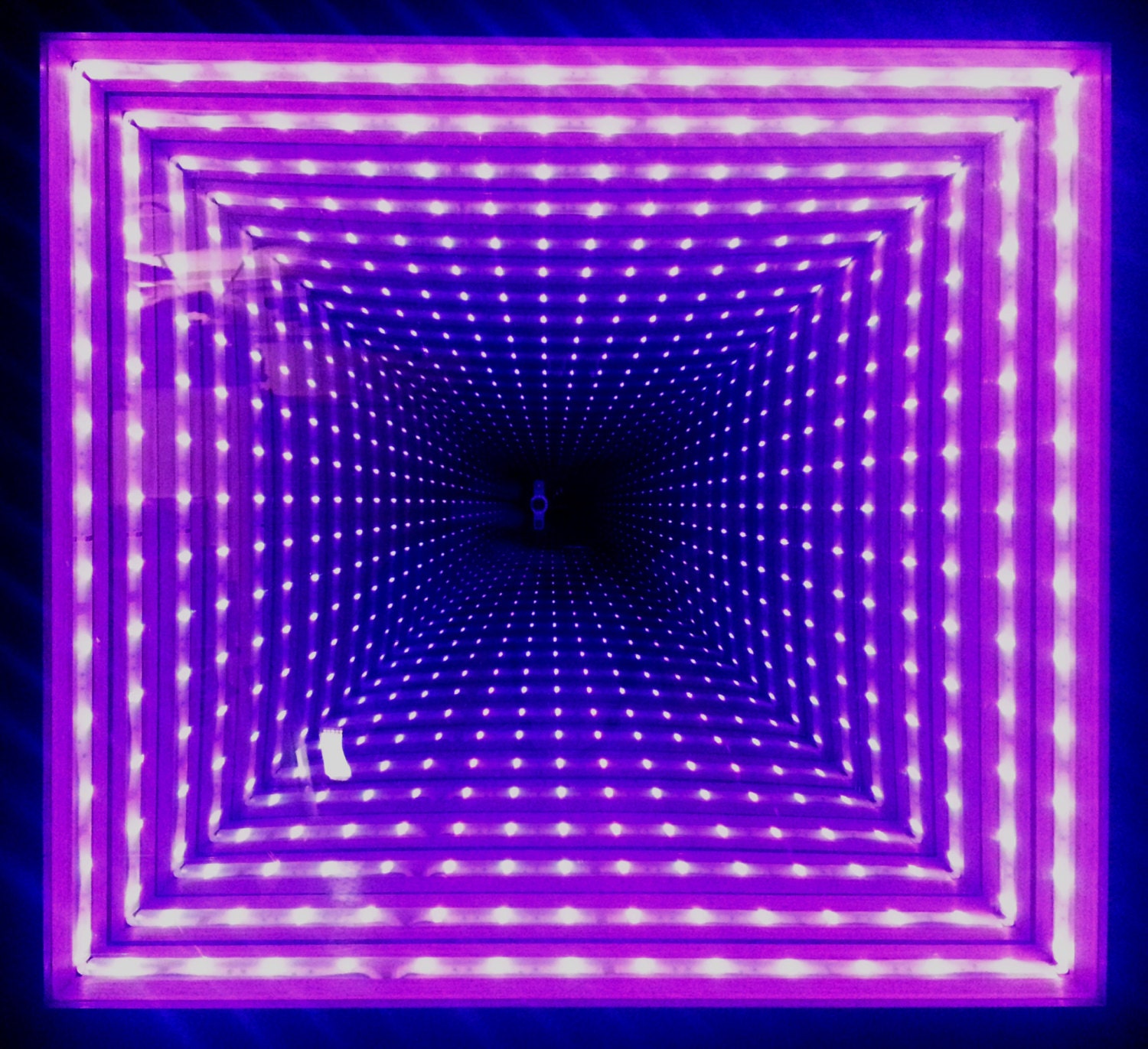 Handmade Infinity Mirror White mirror box with by CloudofSparrows