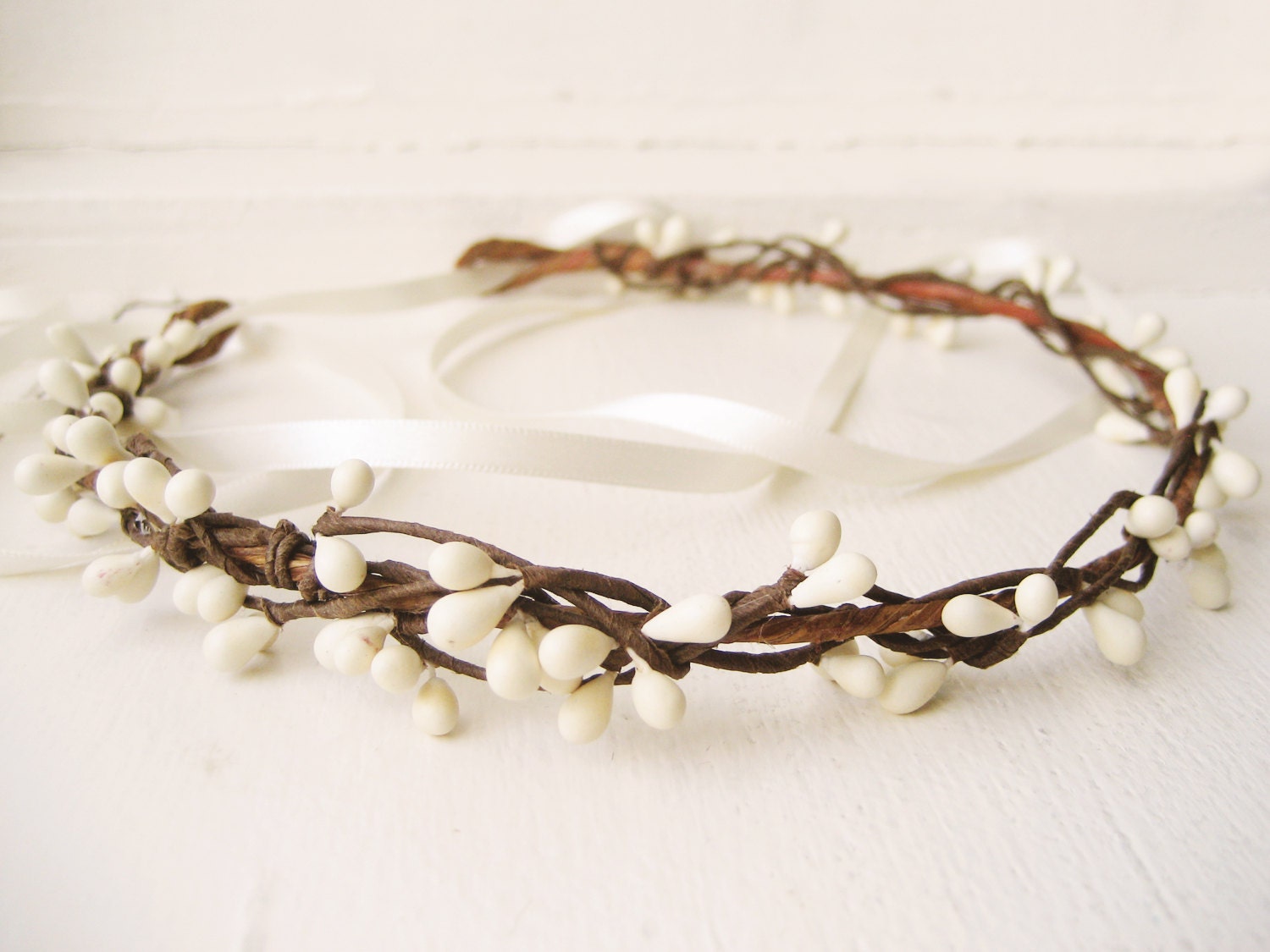 Rustic wedding hair accessories Bridal headpiece by NoonOnTheMoon