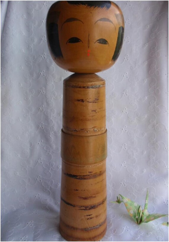 SALE Japanese Kokeshi doll wooden vintage by japanesebee on Etsy