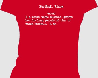 Football Widow Humor Tshirt from UBUdesigns // etsy