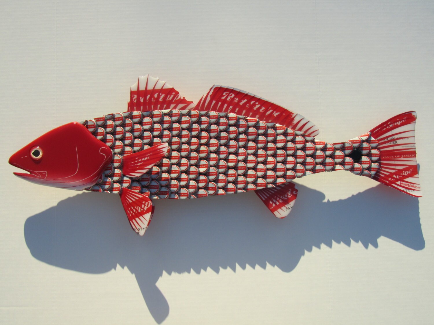 Red Stripe Beer Metal Redfish Wall Art Red Drum