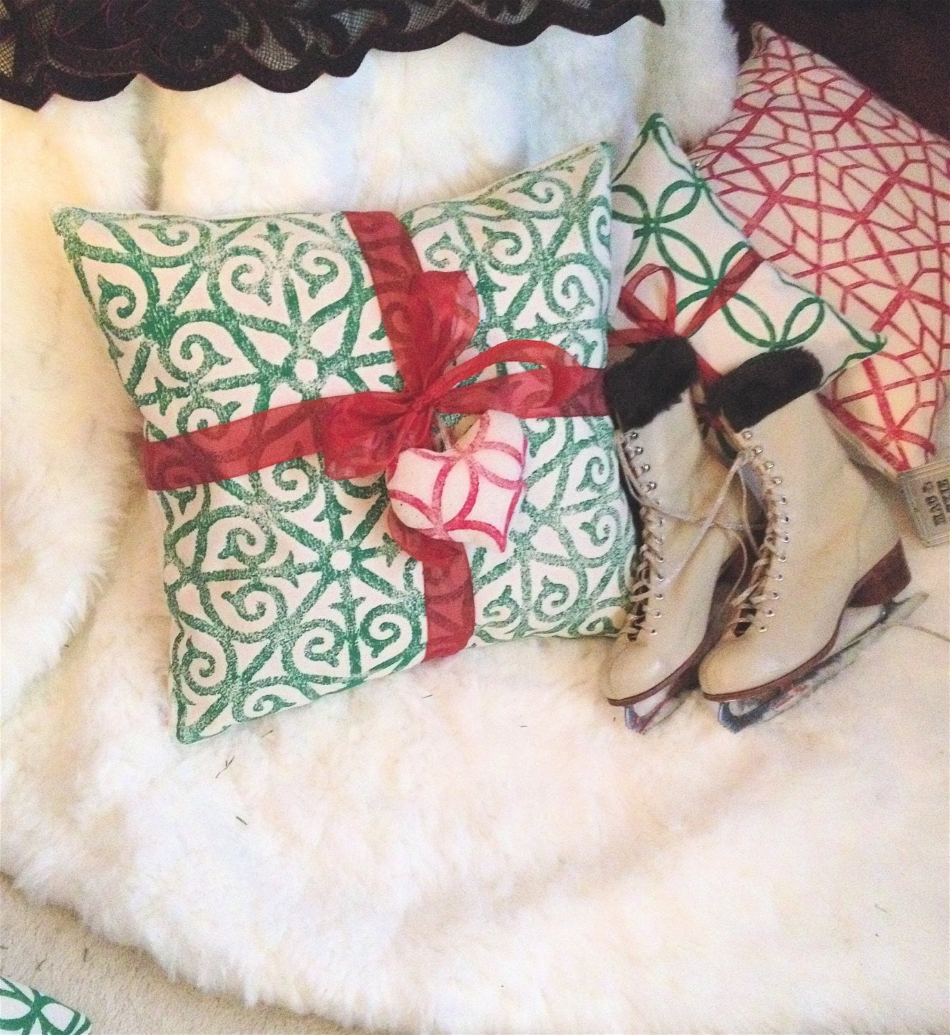 Holiday Decorative Pillows Jewel Tone Pillow Covers by MacAndLexie