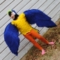 Child Custom Made Costume Blue Macaw Parrot Costume Jungle Animal Halloween School Play Zoo