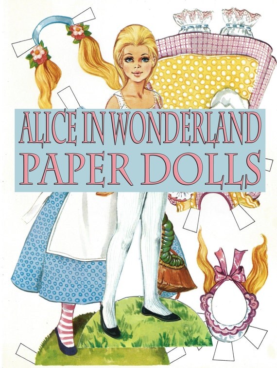 alice in wonderland paper dolls