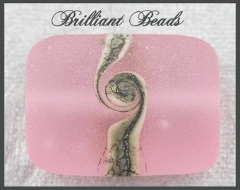 Rose Pink Ice..."Sea Glass" Focal Bead...Handmade Lampwork Bead, Made To Order, SRA