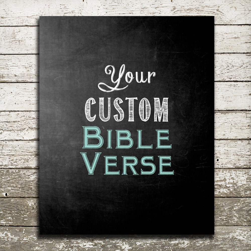 Custom Bible Verse Wall Art Print Scripture Art for the Wall