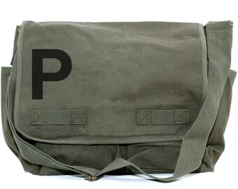 Messenger Bag, Monogram Bag, Personalized Bag, Initial Bag, Crossbody Canvas Bag, Personalized Groomsmen Gift, Men & Women's Messenger Bag