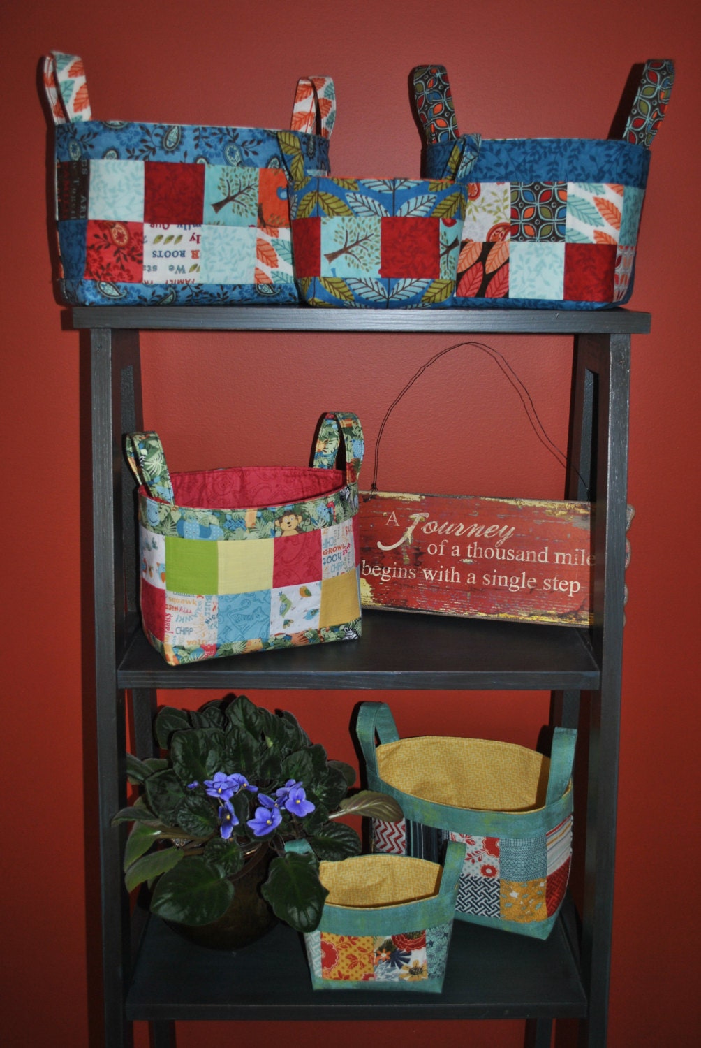 PDF Patchwork Fabric Basket PATTERN mini charm friendly