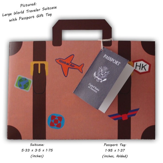 Download Large Suitcase Luggage Favor Printable Color Template Digital