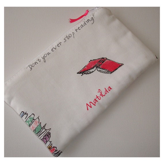 Pencil Case Matilda Zipped Pouch Purse MakeUp Cosmetics