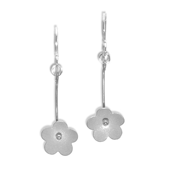 Silver Forget-Me-Not Earring up cycled reclaimed recycled