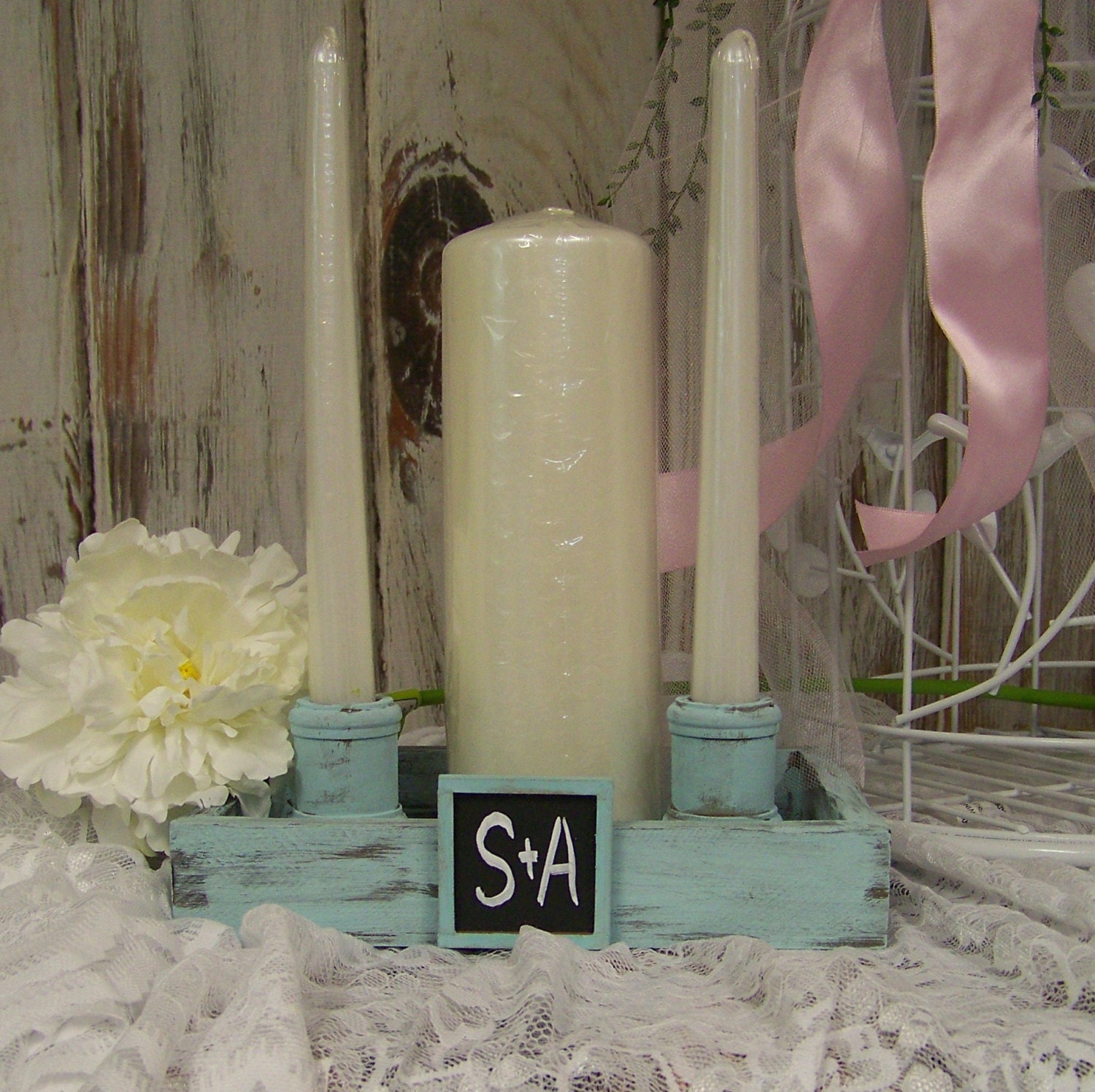 Unity Candle Holders Wedding Unity Candle Holders Shabby