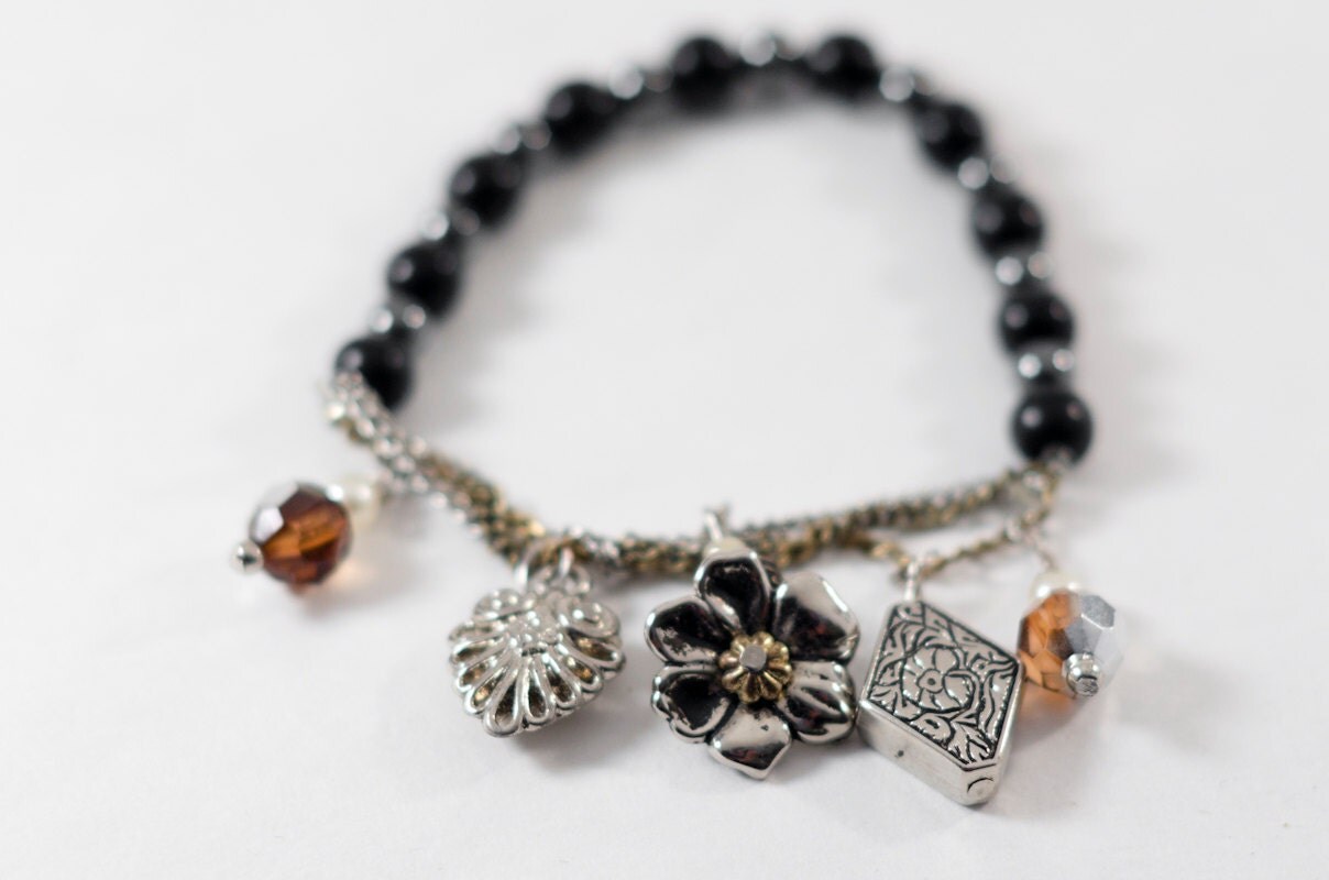 Black & Silver Charm Bracelet