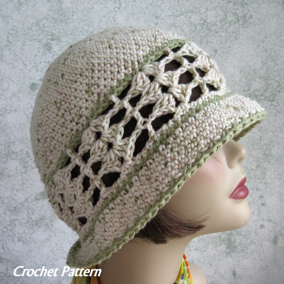 Womens Summer Crochet Hat Pattern Brimmed With Shell Stitch