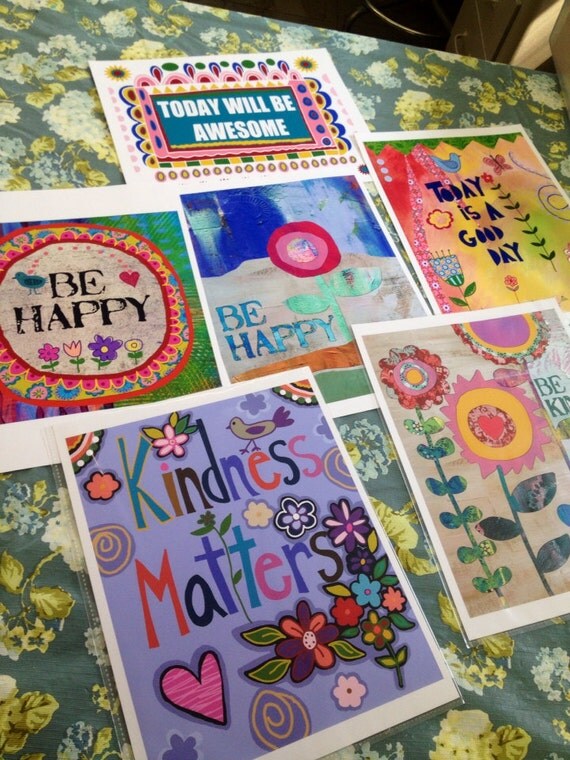 Kindness Matters Inspirational Funky Wall Art