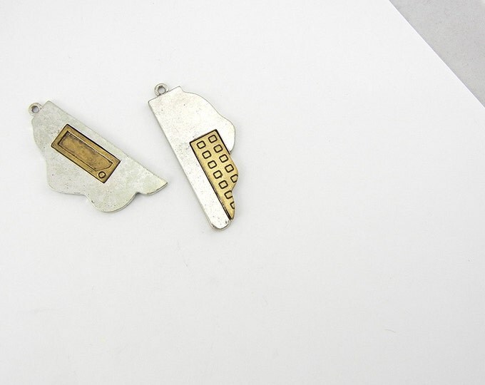 Set of Two-tone Architectural Charms