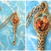 70s Spoon Necklace with Risque Cameo / Vintage Victorian Revival Disco Snuff (ok, coke) Gold Spoon on Chain