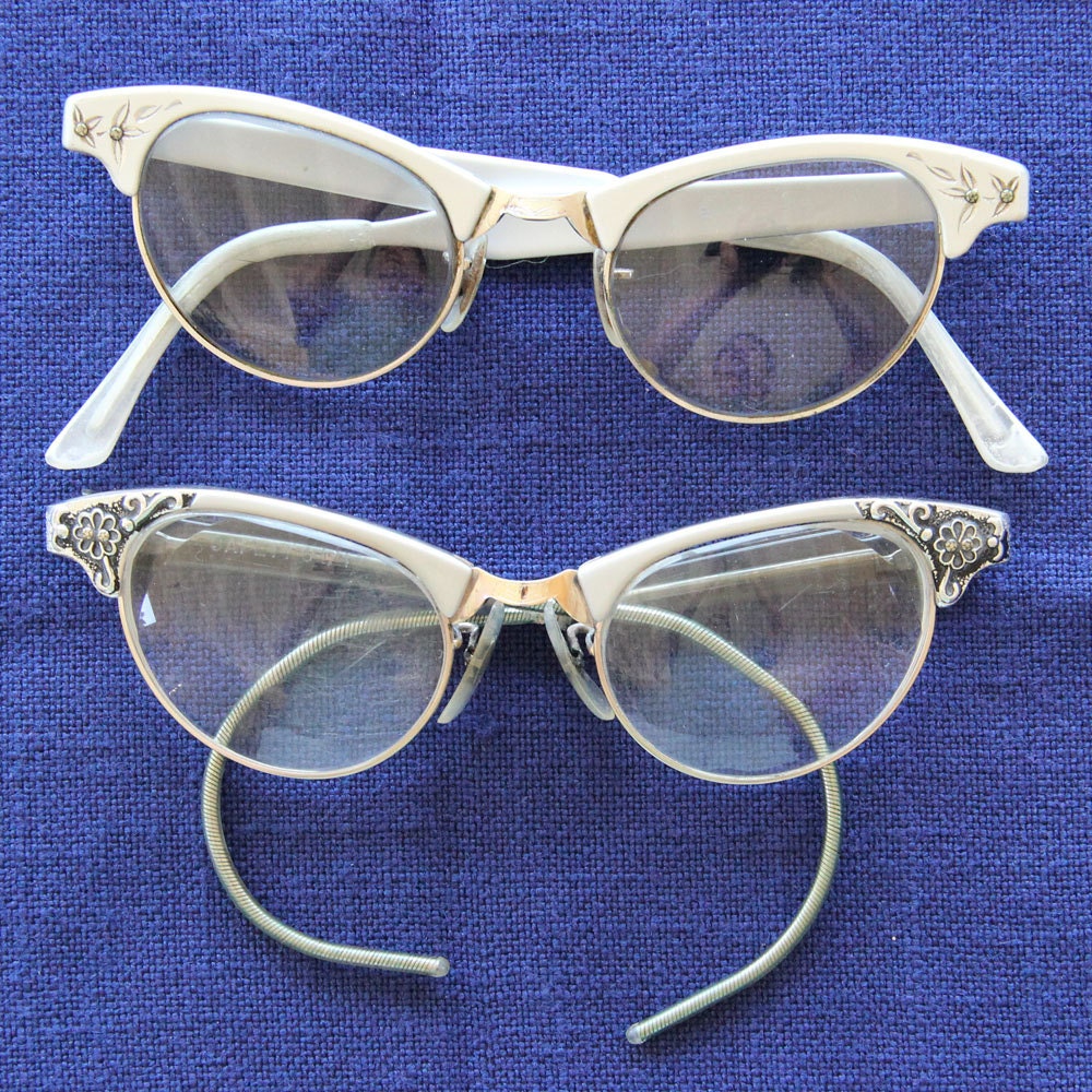 2 pair Art Craft Optical Aluminum Glasses 44