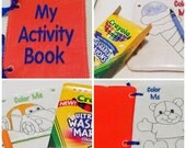 Christmas in July Sale Reusable coloring book activity book felt quiet book 5 pages washable markers or washable crayons Il_170x135