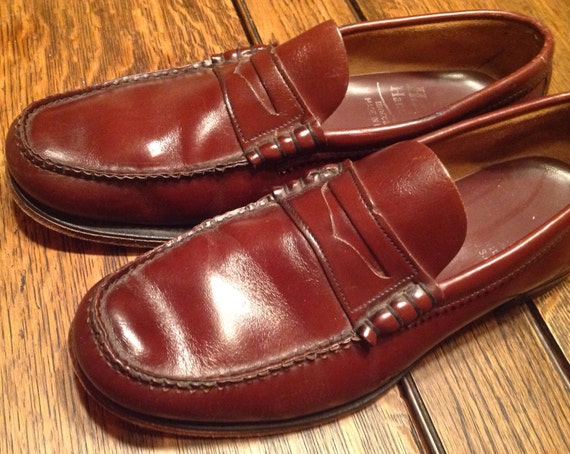 Sale /// 60s Beef Roll HANOVER PENNY LOAFERS Hand by MODMARGE
