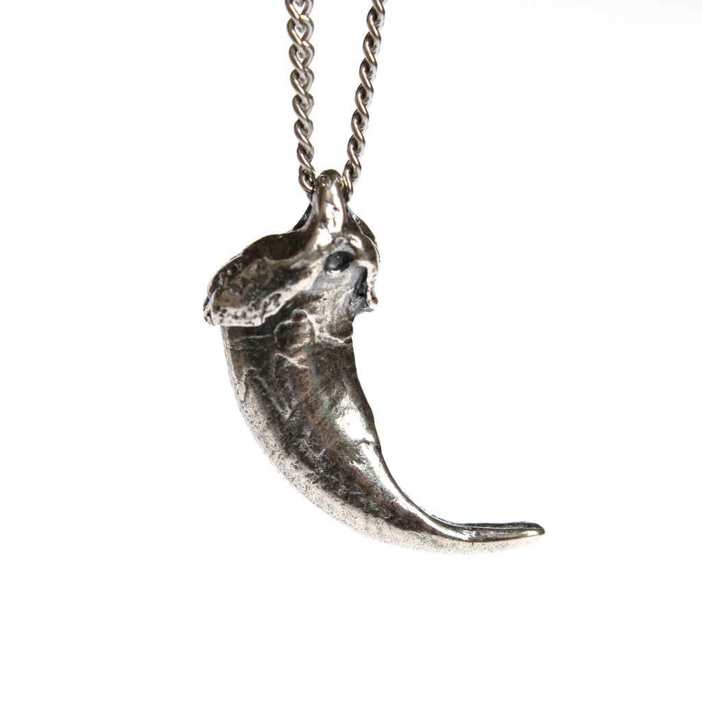 Wolf Claw Necklace Solid Sterling Silver Wolf Claw Pendant