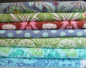 Blue Green Brown Pink Half Yard Fabric Bundle  - Westminster - Amy Butler - Last One - Reg 38.49