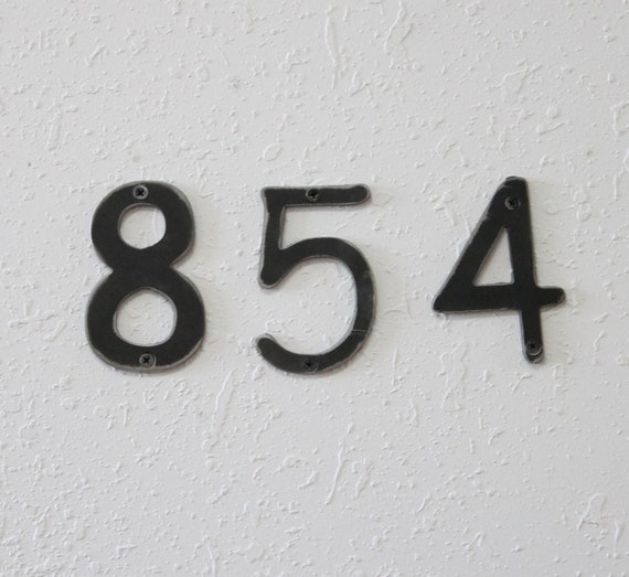 Large metal number black rustic design mailbox number home