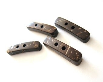 Toggle button coconut brown eco friendly set of 4 (BC500)