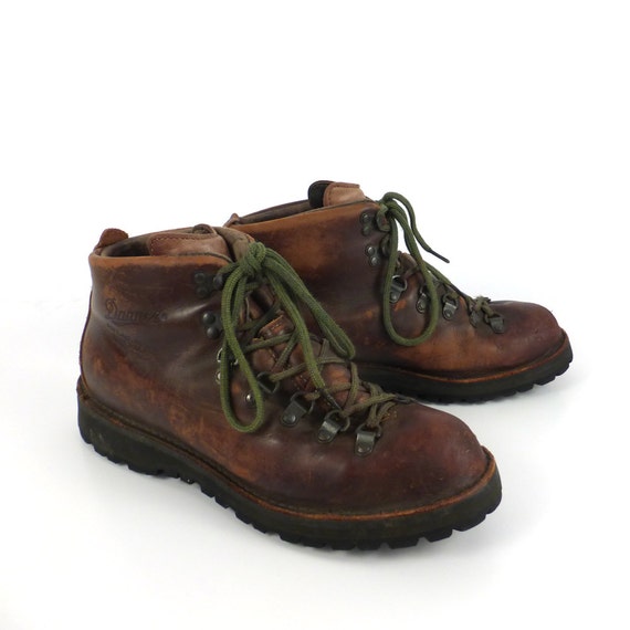Hiking Leather Boots Vintage 1990s Danner Distressed Brown