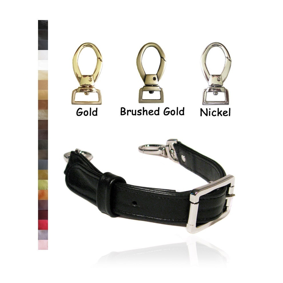 Short Leather Buckle Strap Adjustable 1 inch by MauttoHandbags