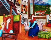 Original Oil Painting Still Life Interior France Landscape Modigliani Artist Studio Painting Jeanne by k Madison Moore Original Oil Painting Still Life Interior France Landscape Modigliani Artist Studio Painting Jeanne by k Madison Moore