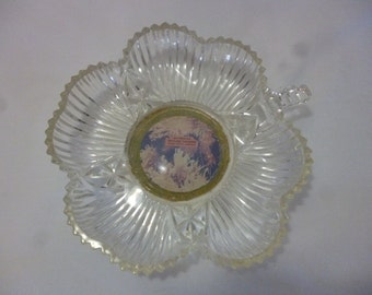 Vintage Souvenir Candy Dish, Anthodites, Skyline Caverns, Front Royal, VA