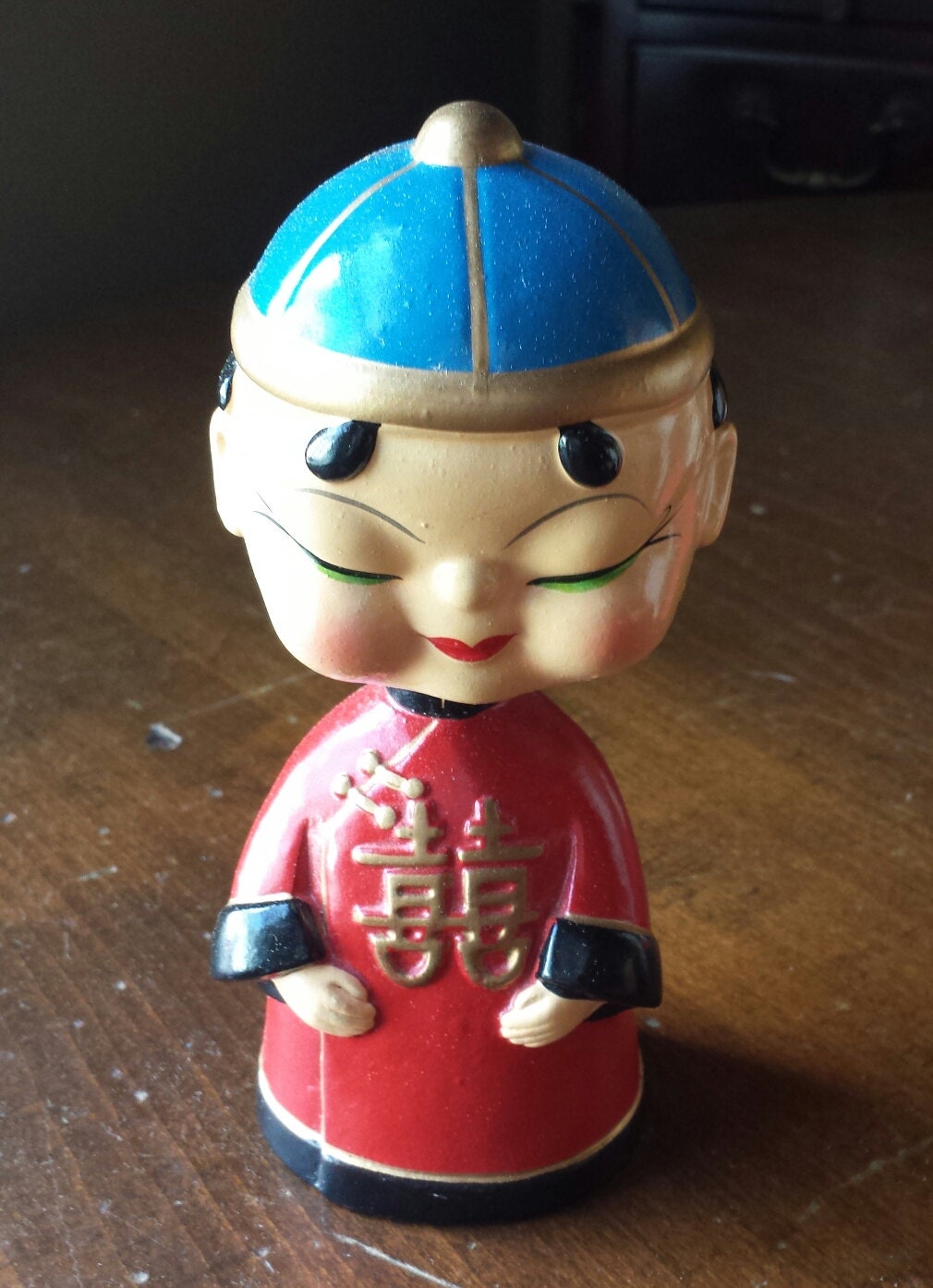 Vintage 1960s Asian Bobblehead Nodder Doll