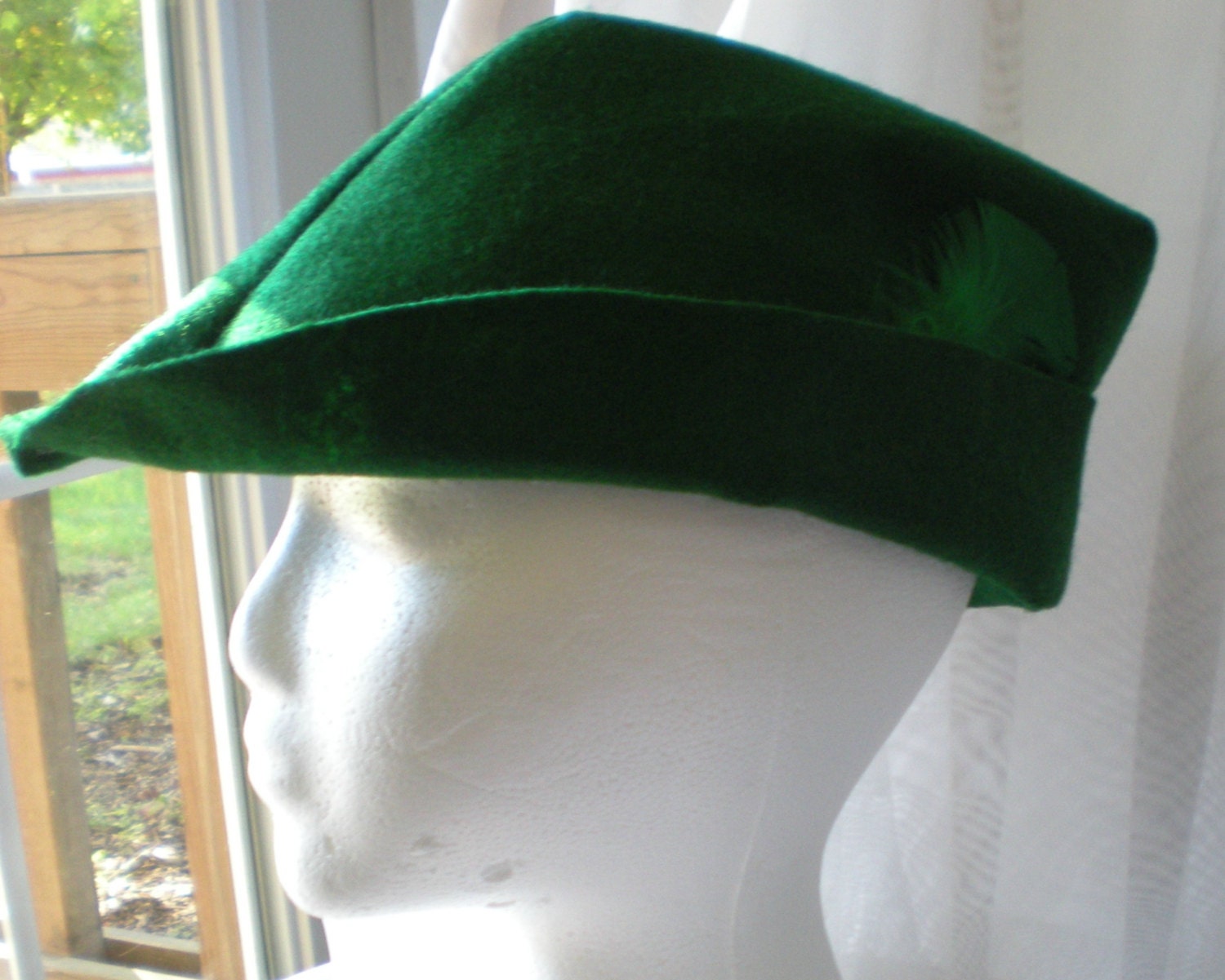 Elf Hat Felt Hat Archer Hats Medieval Cap Peter Pan by SewCat