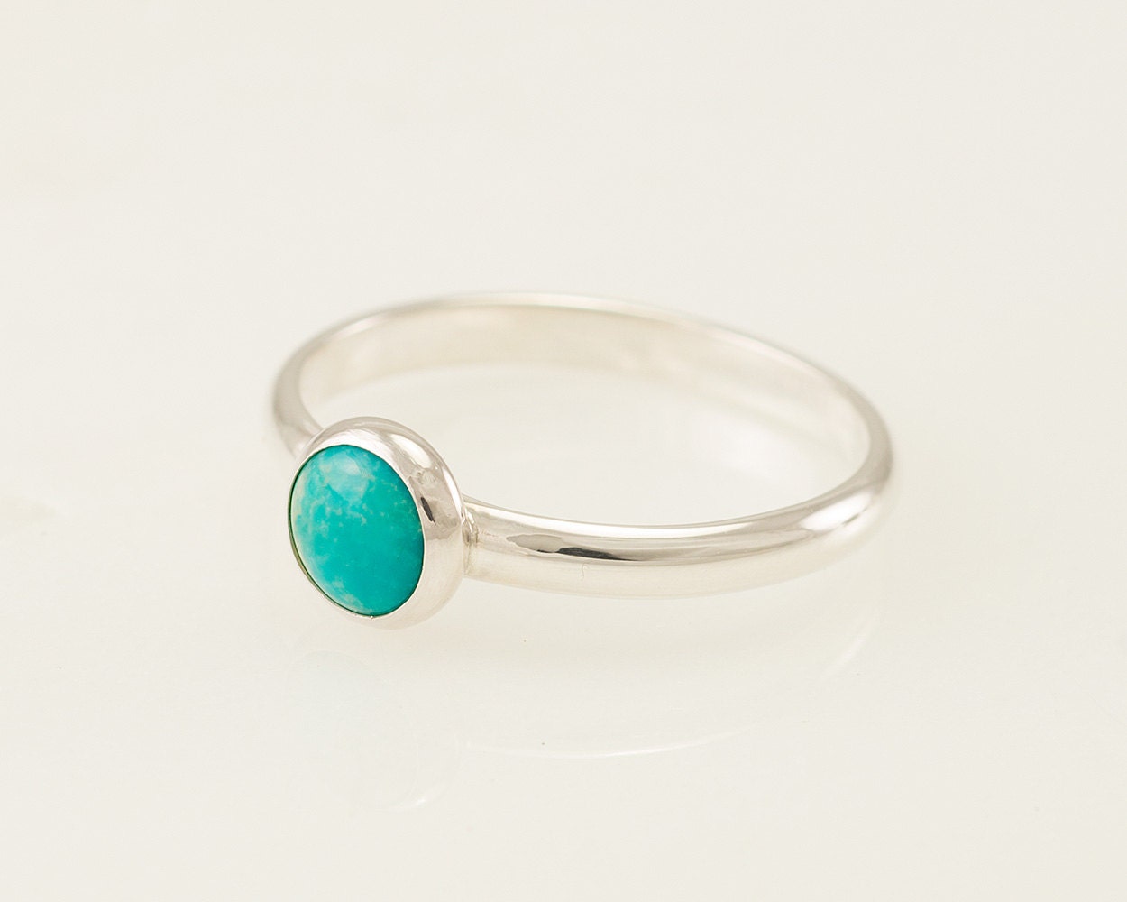 Turquoise Ring Blue Stone ring Sterling Silver Ring