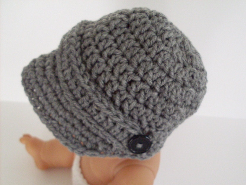 Newsboy Hat Baby Boy Hat Grey Visor Cap Toddler Brim Hat