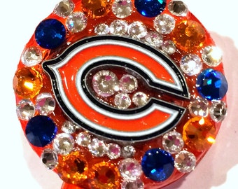 Chicago Bears Swarovski Crystal Embellished ID Badge Reel