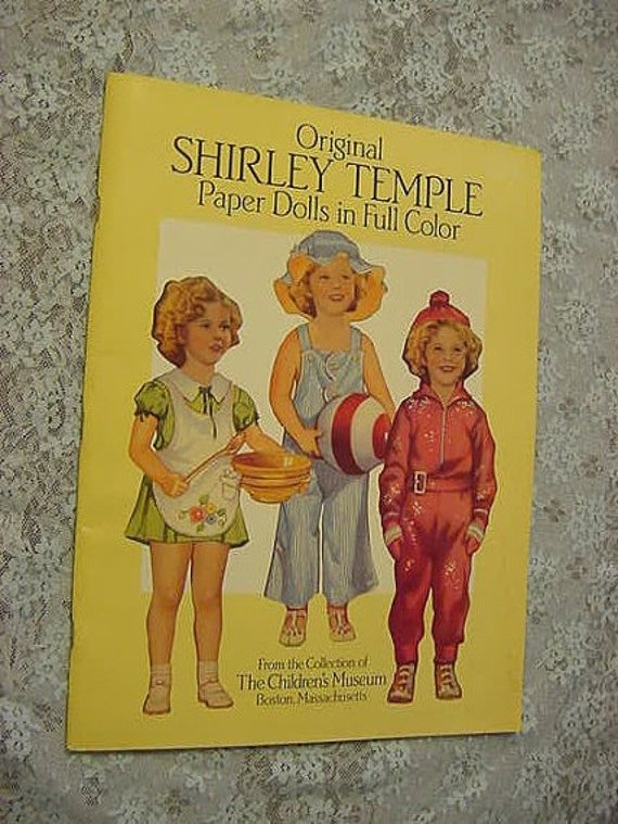 Download 1988 Shirley Temple Paper Dolls in Full Color Book Unused