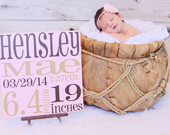 Birth Announcement Subway Art Baby Sign