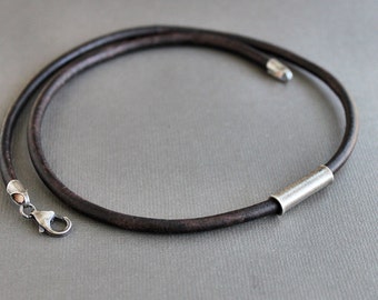 Popular items for leather cord necklace on Etsy