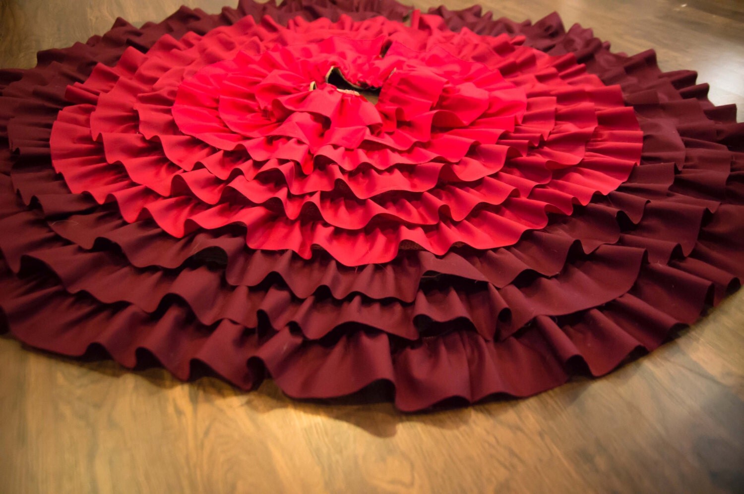 red ombre ruffle christmas tree skirt burlap ruffles shabby red ombre ruffle christmas tree skirt burlap ruffles shabby