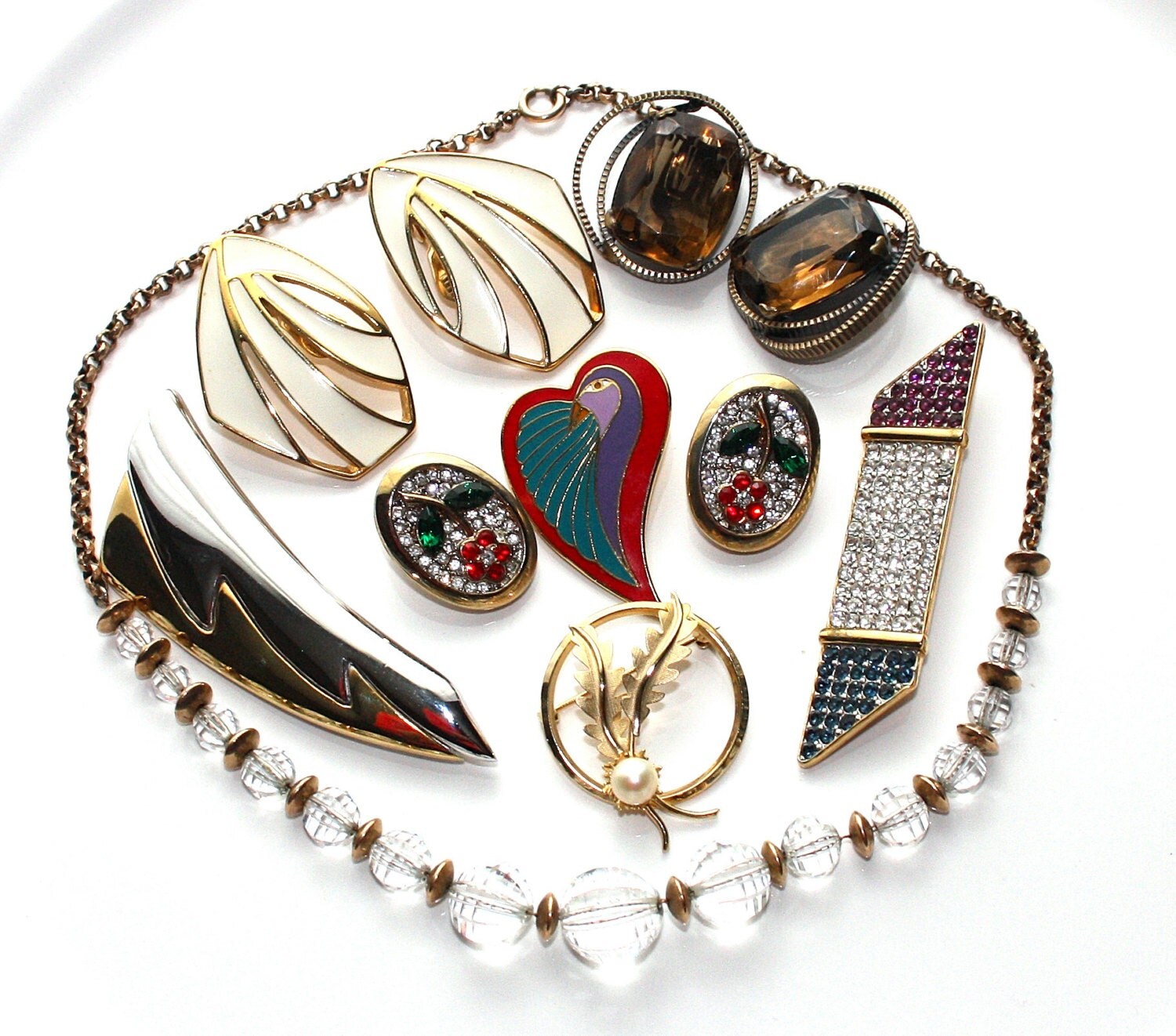 Vintage Jewelry Lot Signed Napier Laurel by delightfuljewels