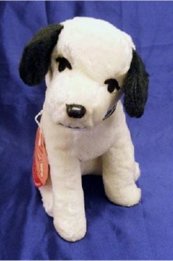 1950s Vintage RCA Plush Dog Stuffed Toy named Nipper with Tags