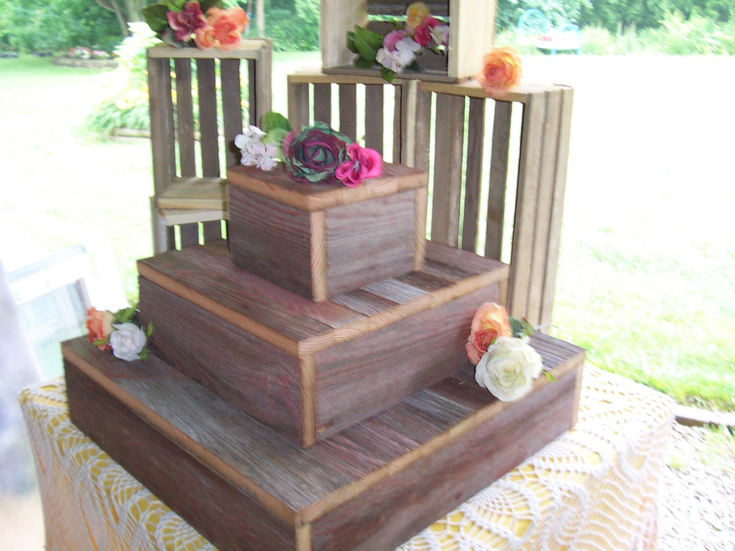 PICK ME SALE Rustic cake stands Bundle crates rustic cupcake